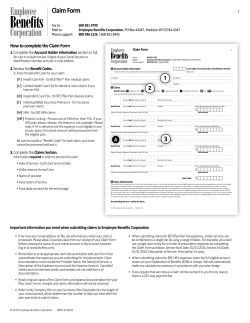 Claim Form - Employee Benefits Corporation