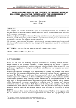 81 increasing the role of the function of ensuring material resources