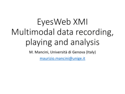 EyesWeb XMI Multimodal data recording, playing and analysis