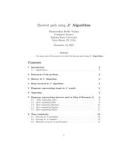 Shortest path using A ∗ Algorithm - Computer Science