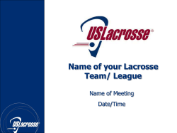 US Lacrosse Regional Chapters