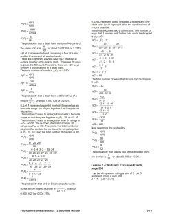 Lesson 5.4: Mutually Exclusive Events, page 338