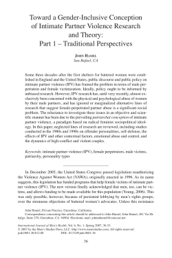Toward a Gender-Inclusive Conception of Intimate Partner Violence