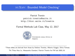 nuXmv: Bounded Model Checking
