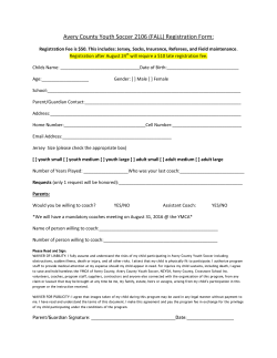 Avery County Youth Soccer 2106 (FALL)