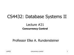 CS 245: Database System Principles