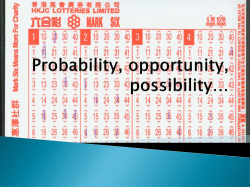 Probability, opportunity, possibility&hellip;