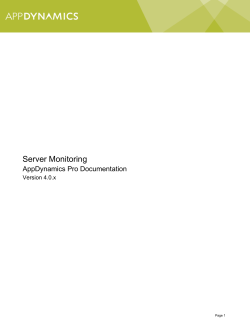 Server Monitoring - AppDynamics Documentation