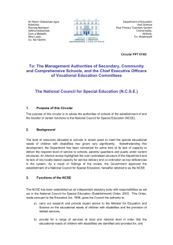 Circular PPT 01/05 - Department of Education and Skills