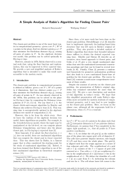 A Simple Analysis of Rabin`s Algorithm for Finding Closest Pairs