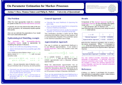On Parameter Estimation for Markov Processes