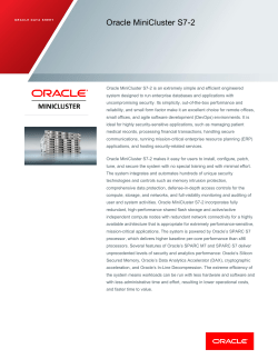 Oracle MiniCluster S7