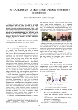 The TA2 Database &ndash; A Multi-Modal Database
