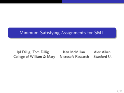 Minimum Satisfying Assignments for SMT