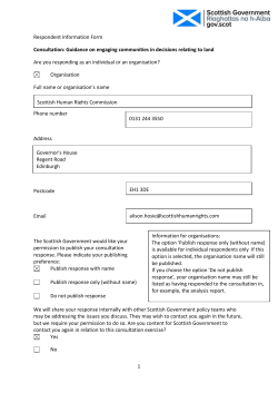 Guidance on engaging communities in decisions relating to land