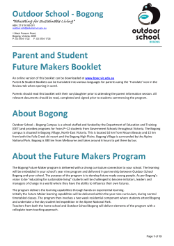 Parent and Student Future Makers Booklet About