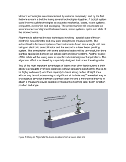 Bore sighting between a laser and other optical - New