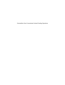 Externalities from Concentrated Animal Feeding Operations