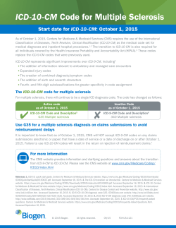 ICD-10-CM Code for Multiple Sclerosis