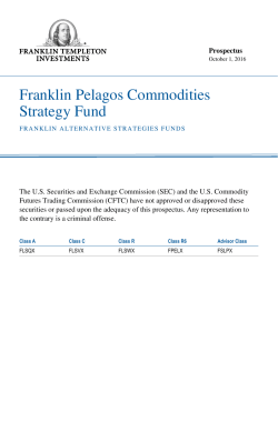 Franklin Pelagos Commodities Strategy Fund Prospectus