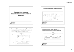 Discrete-time systems: discretization, models and their properties