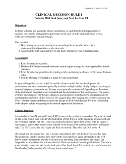 2017 Clinical Decision Rule I Module