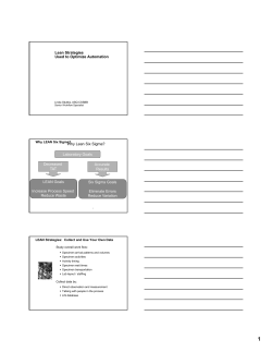 Lean Strategies Used to Optimize Automation