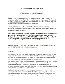 A One Time Share Purchase of $500 per share
