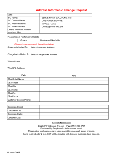 Address Information Change Request