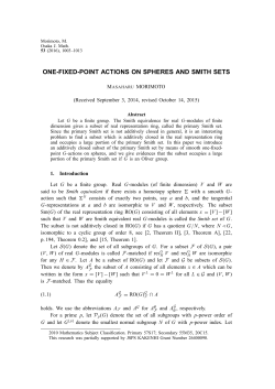 one-fixed-point actions on spheres and smith sets