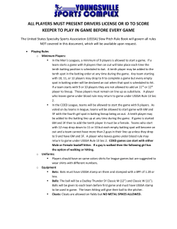 all players must present drivers license or id to score keeper to play