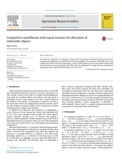 Competitive equilibrium with equal incomes for