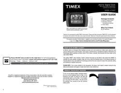 Timex Atomic Clock Instruction Manual 75324T