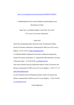 A Multidisciplinary Review into the Definition