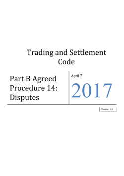 Part B Agreed Procedure 14