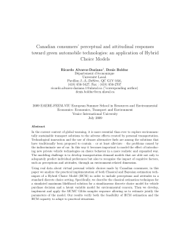 Canadian consumers` perceptual and attitudinal responses toward