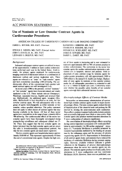 Use of nonionic or low osmolar contrast agents in