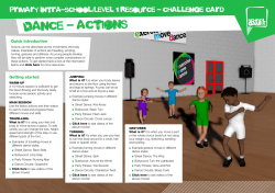 Dance - actions - Sainsbury`s School Games