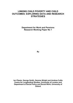 linking child poverty and child outcomes