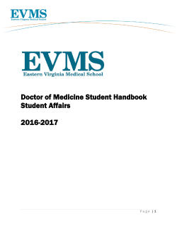 Doctor of Medicine Student Handbook Student Affairs