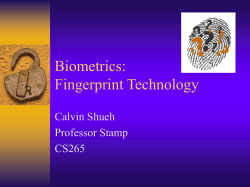 Biometrics: Fingerprint Technology