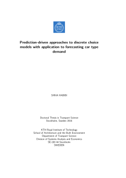 Prediction-driven approaches to discrete choice models with