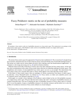 Fuzzy Prokhorov metric on the set of probability measures