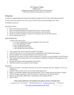 SI Leader Employment Application