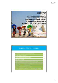 myanmar`s first national social protection strategy: a golden