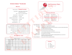 STRATEGY GENIUS &trade;SCORECARD SEE STRATEGY FIRST See