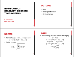 INPUT-OUTPUT STABILITY: DISCRETE