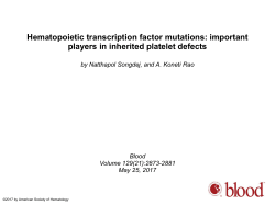 important players in inherited platelet defects by