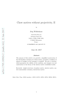 Chow motives without projectivity, II