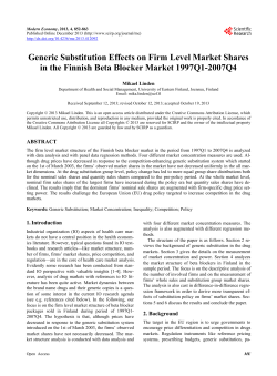 Generic Substitution Effects on Firm Level Market Shares in the